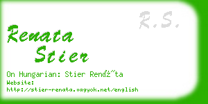 renata stier business card